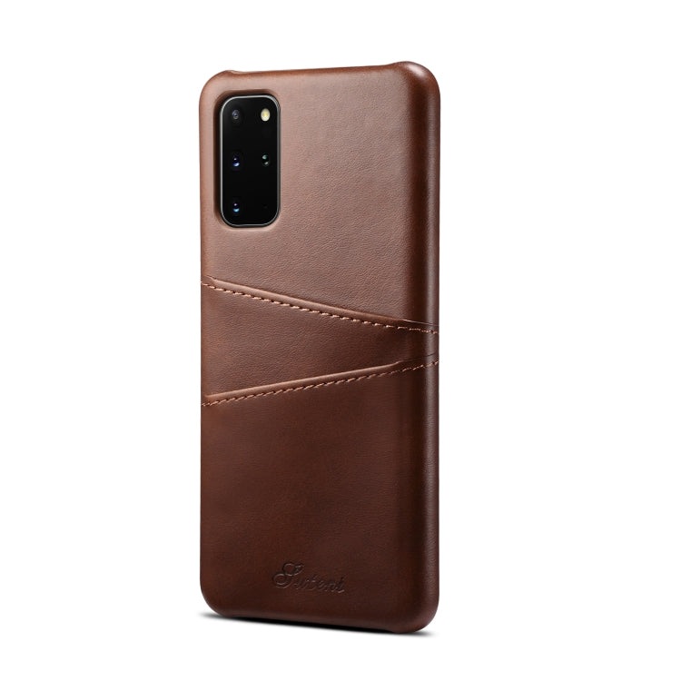 For Samsung Galaxy S20+ Calf Texture Back Protective Phone Case with Card Slots
