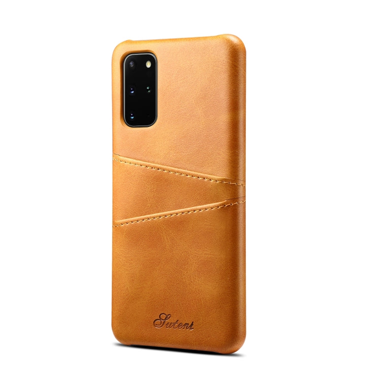 For Samsung Galaxy S20+ Calf Texture Back Protective Phone Case with Card Slots