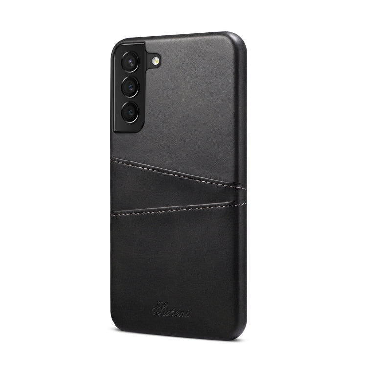 For Samsung Galaxy S22 Calf Texture Back Protective Phone Case with Card Slots