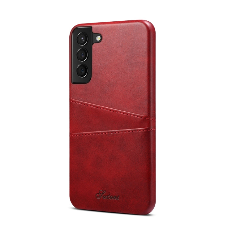 For Samsung Galaxy S22 Calf Texture Back Protective Phone Case with Card Slots