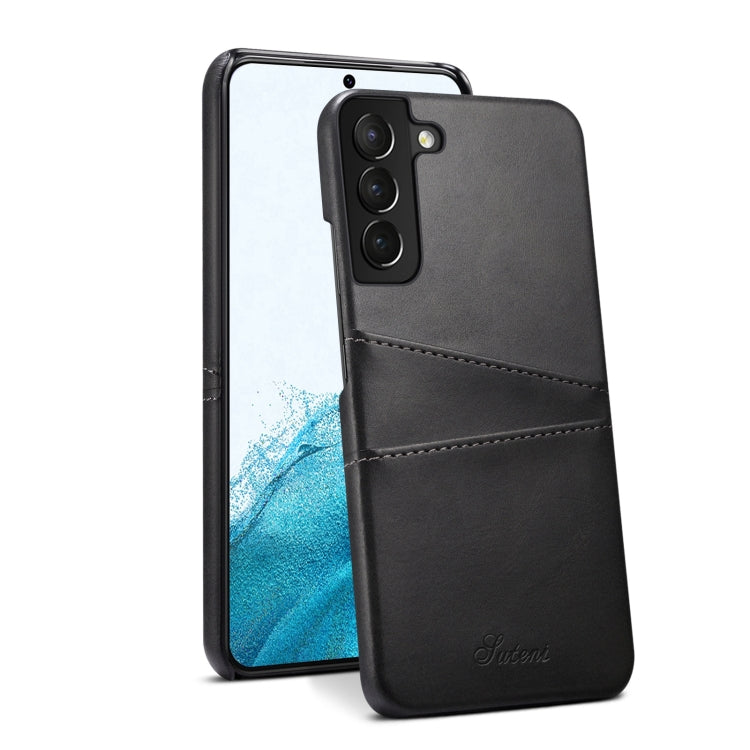 For Samsung Galaxy S22+ Calf Texture Back Protective Phone Case with Card Slots