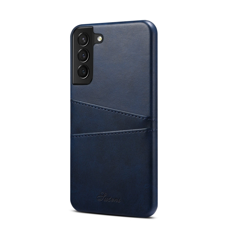 For Samsung Galaxy S22+ Calf Texture Back Protective Phone Case with Card Slots