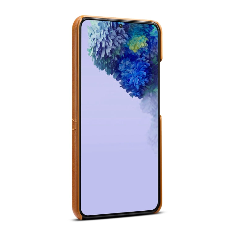For Samsung Galaxy S22+ Calf Texture Back Protective Phone Case with Card Slots
