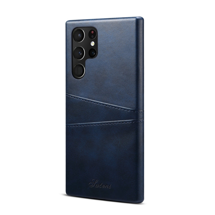 For Samsung Galaxy S22 Ultra Calf Texture Back Protective Phone Case with Card Slots