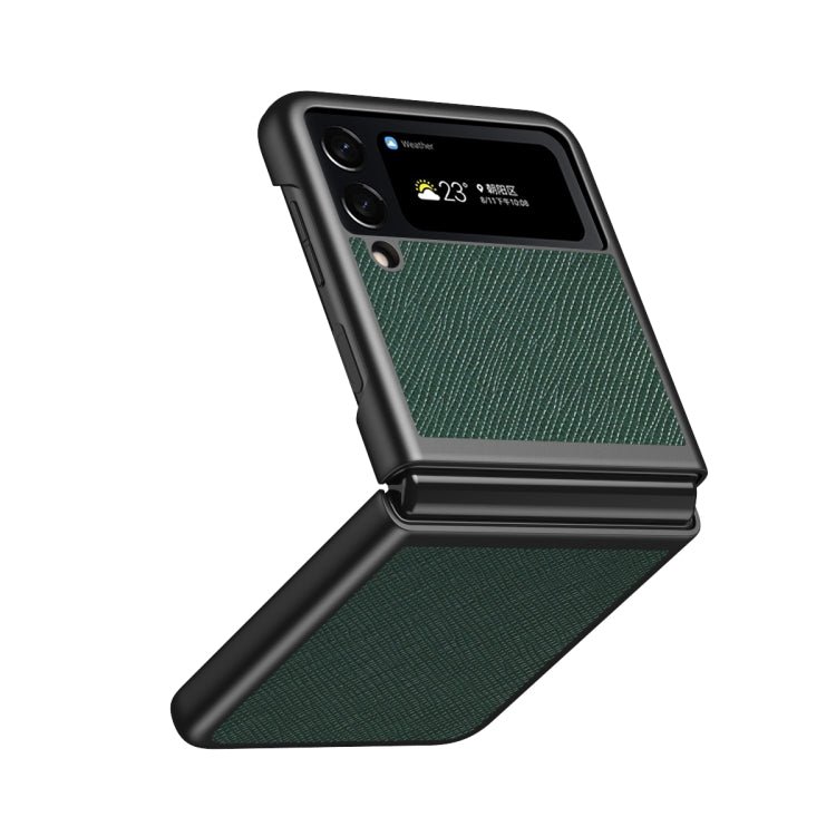 For Samsung Galaxy Z Flip4 Cross Texture All Inclusive Shockproof Protective Phone Case