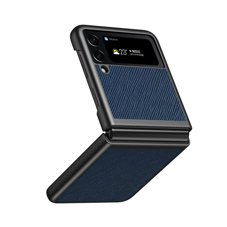 For Samsung Galaxy Z Flip4 Cross Texture All Inclusive Shockproof Protective Phone Case