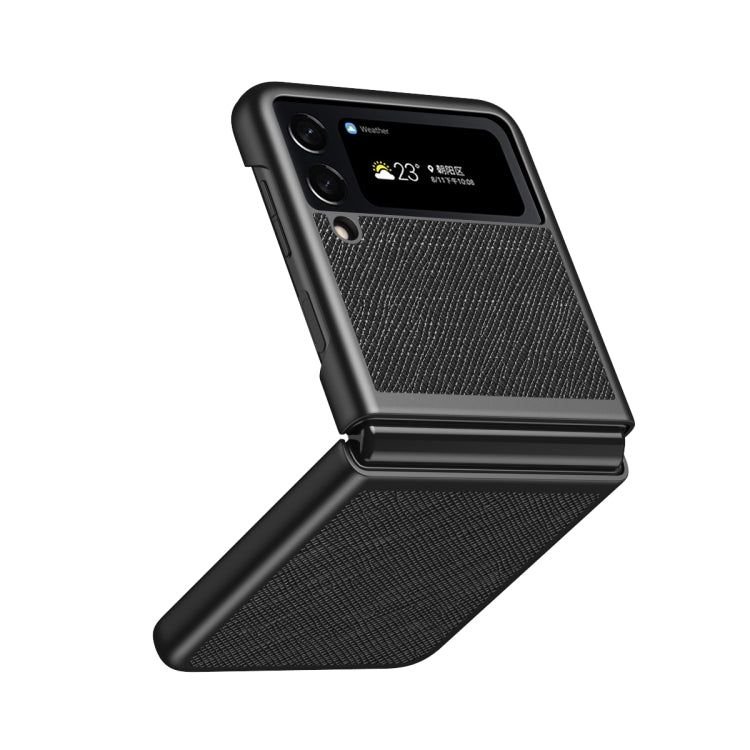 For Samsung Galaxy Z Flip4 Cross Texture All Inclusive Shockproof Protective Phone Case