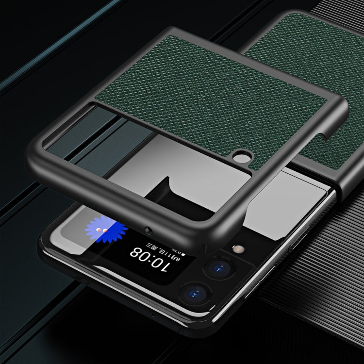 For Samsung Galaxy Z Flip4 Cross Texture All Inclusive Shockproof Protective Phone Case