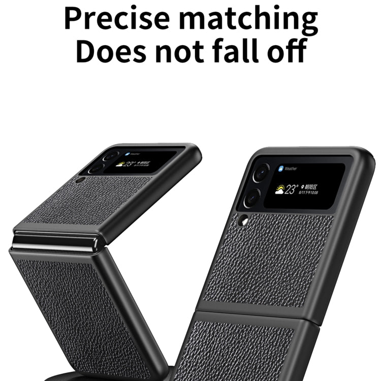 For Samsung Galaxy Z Flip4 Litchi Texture All Inclusive Shockproof Protective Phone Case
