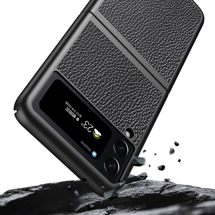 For Samsung Galaxy Z Flip4 Litchi Texture All Inclusive Shockproof Protective Phone Case