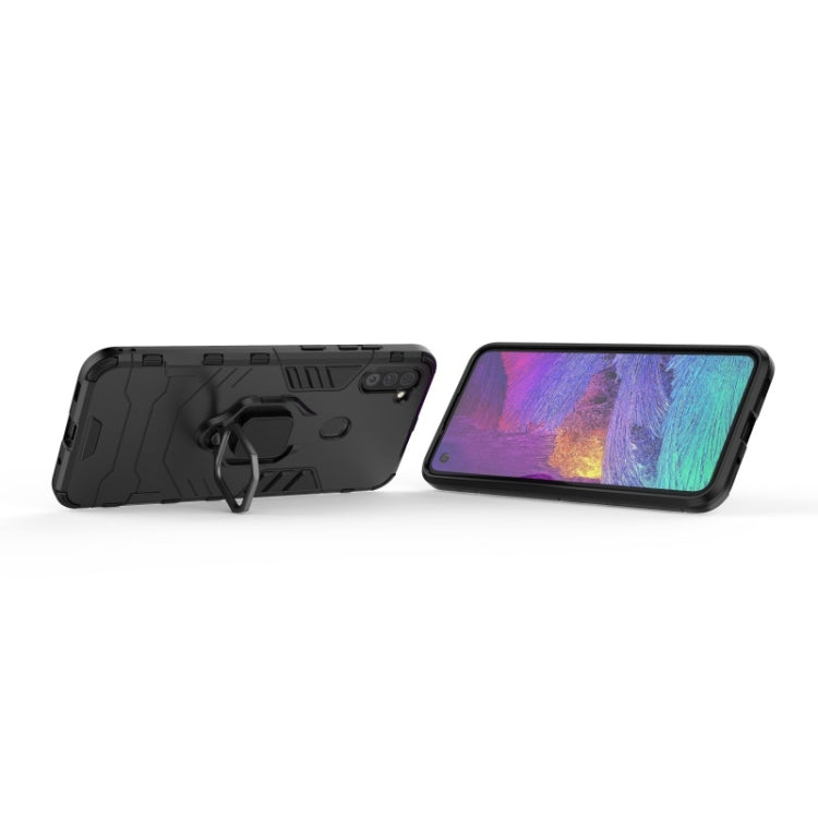 For Galaxy A11 PC + TPU Shockproof Protective Case with Magnetic Ring Holder
