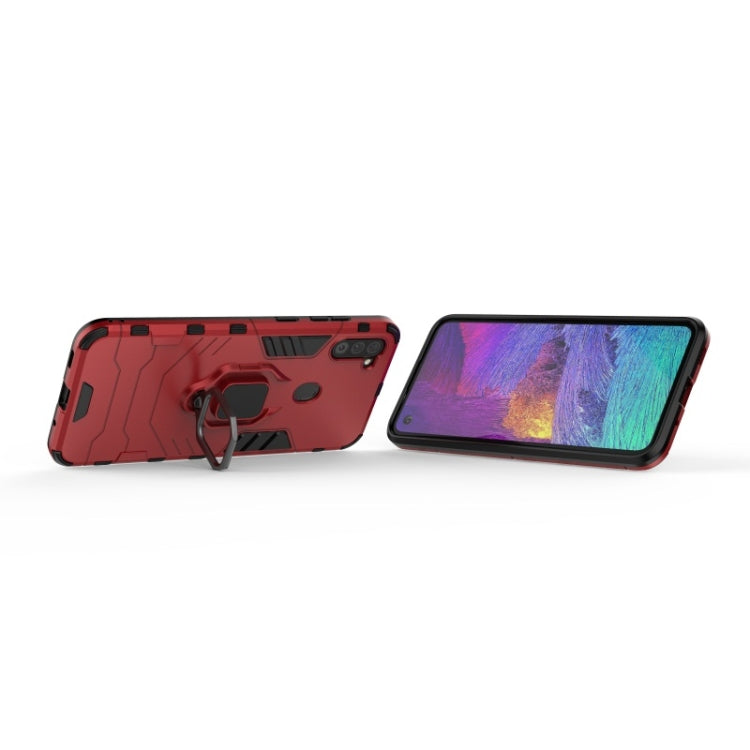 For Galaxy A11 PC + TPU Shockproof Protective Case with Magnetic Ring Holder