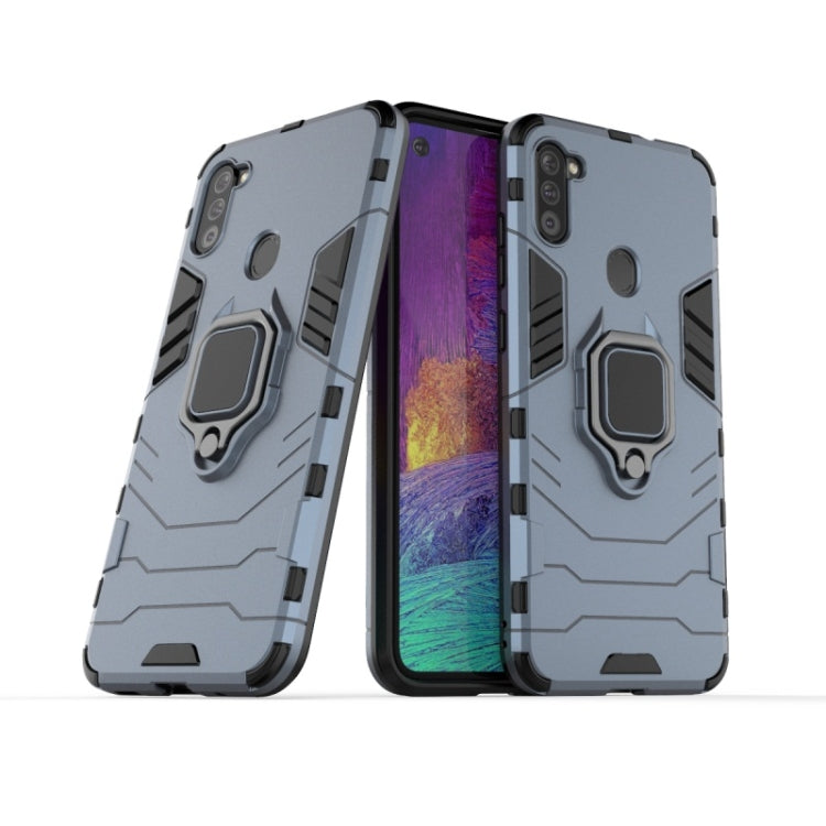 For Galaxy A11 PC + TPU Shockproof Protective Case with Magnetic Ring Holder