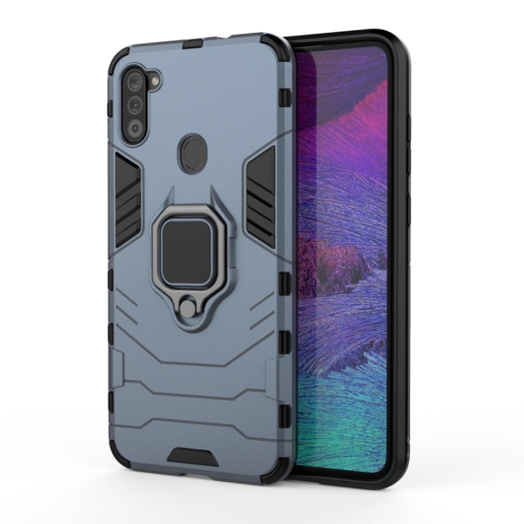 For Galaxy A11 PC + TPU Shockproof Protective Case with Magnetic Ring Holder