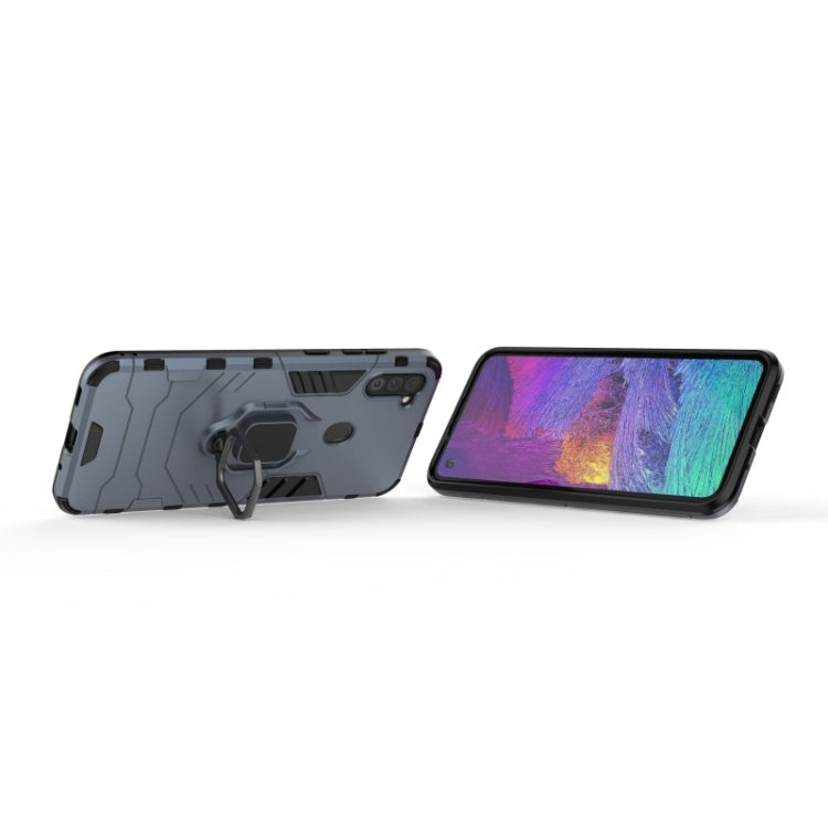 For Galaxy A11 PC + TPU Shockproof Protective Case with Magnetic Ring Holder