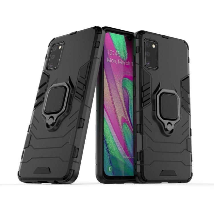 For Galaxy A41 PC + TPU Shockproof Protective Case with Magnetic Ring Holder