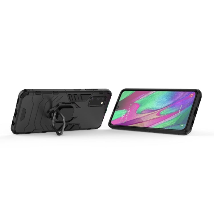 For Galaxy A41 PC + TPU Shockproof Protective Case with Magnetic Ring Holder