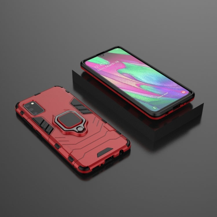 For Galaxy A41 PC + TPU Shockproof Protective Case with Magnetic Ring Holder