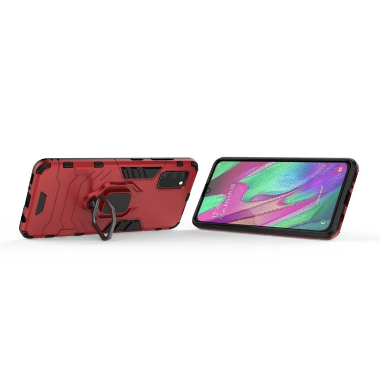 For Galaxy A41 PC + TPU Shockproof Protective Case with Magnetic Ring Holder