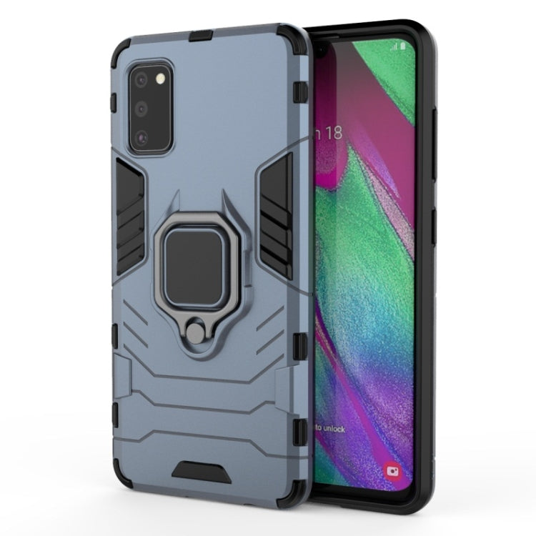 For Galaxy A41 PC + TPU Shockproof Protective Case with Magnetic Ring Holder