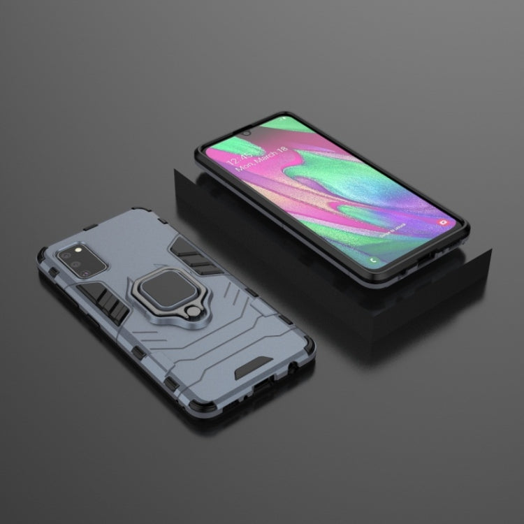 For Galaxy A41 PC + TPU Shockproof Protective Case with Magnetic Ring Holder