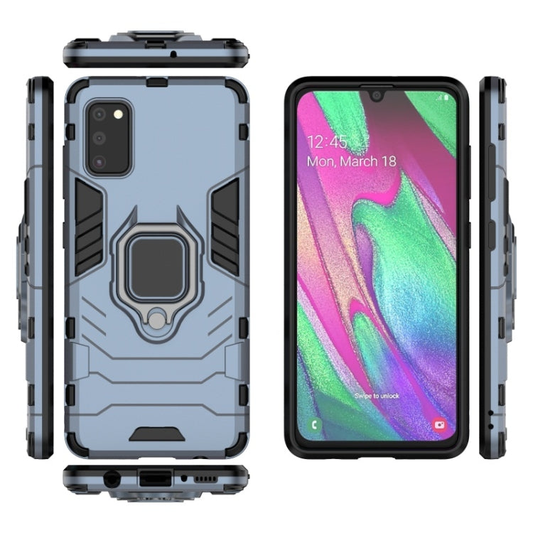 For Galaxy A41 PC + TPU Shockproof Protective Case with Magnetic Ring Holder