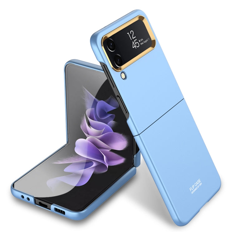 For Samsung Galaxy Z Flip4 GKK Ultra-thin Electroplating Lens Frame Phone Case