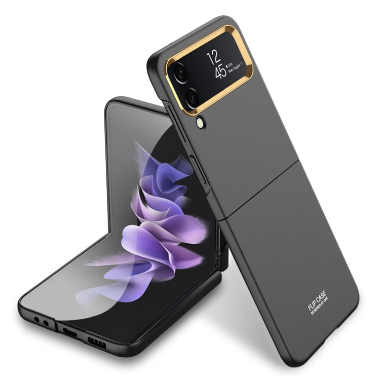 For Samsung Galaxy Z Flip4 GKK Ultra-thin Electroplating Lens Frame Phone Case