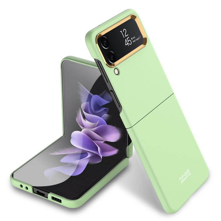 For Samsung Galaxy Z Flip4 GKK Ultra-thin Electroplating Lens Frame Phone Case
