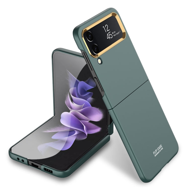 For Samsung Galaxy Z Flip4 GKK Ultra-thin Electroplating Lens Frame Phone Case