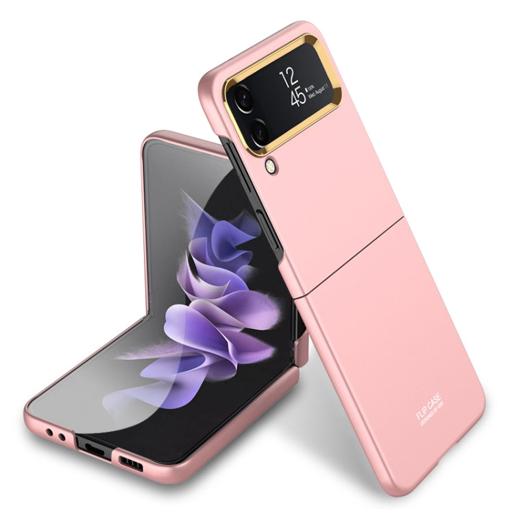For Samsung Galaxy Z Flip4 GKK Ultra-thin Electroplating Lens Frame Phone Case