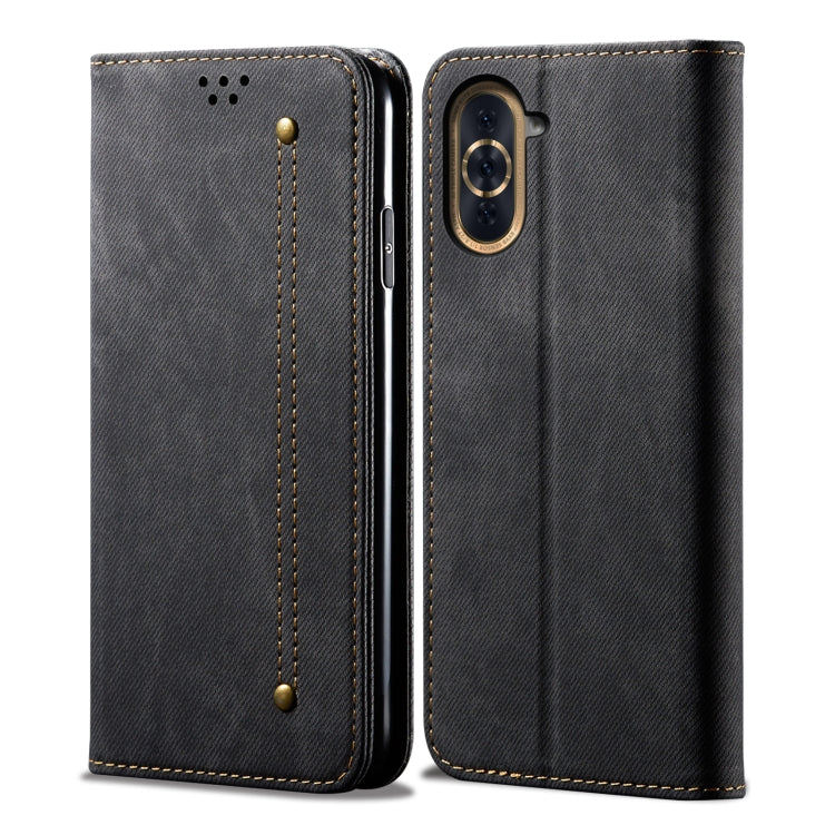 For Xiaomi Poco C40 Global Denim Texture Casual Style Horizontal Flip Leather Case