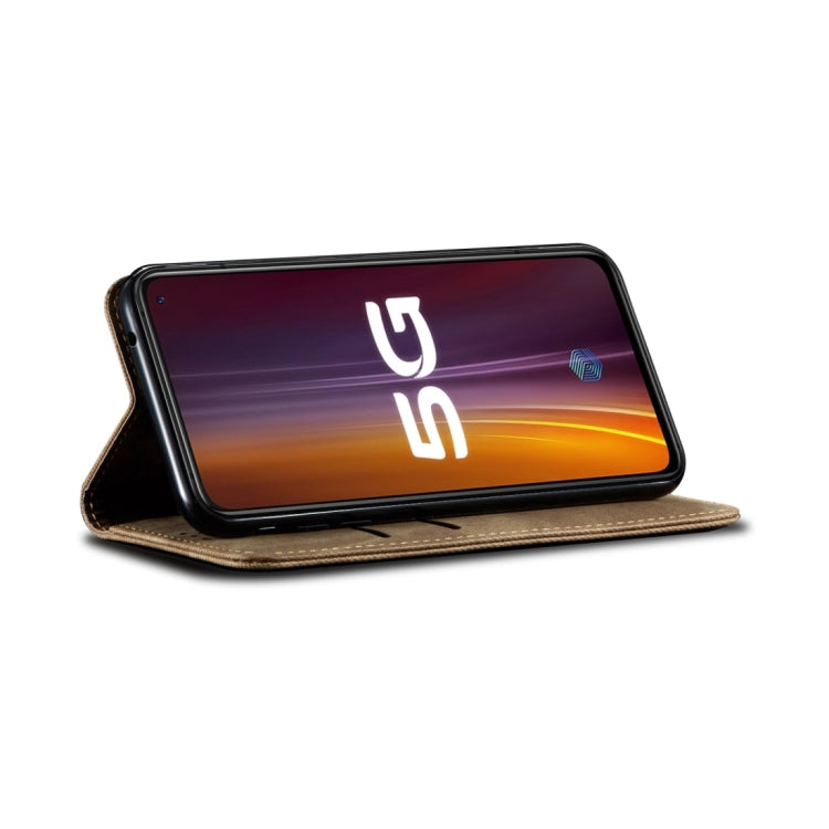 For Xiaomi 12S Ultra Denim Texture Casual Style Horizontal Flip Leather Case