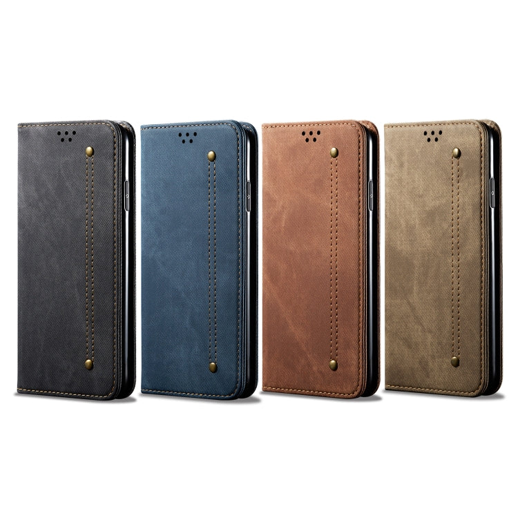 For Xiaomi 12S Ultra Denim Texture Casual Style Horizontal Flip Leather Case