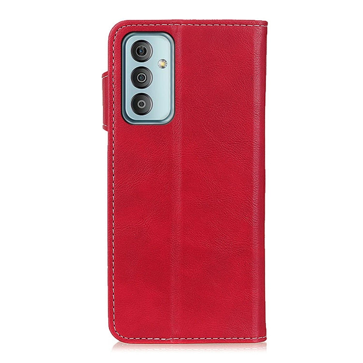 For Samsung Galaxy M13 4G S-Type Stitching Calf Texture Leather Phone Case