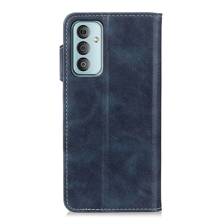 For Samsung Galaxy M13 4G S-Type Stitching Calf Texture Leather Phone Case