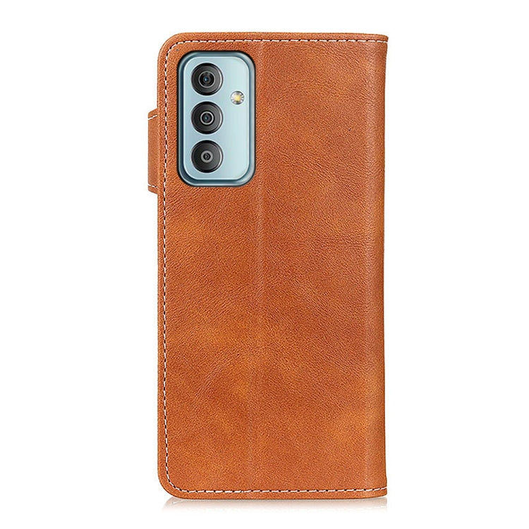 For Samsung Galaxy M13 4G S-Type Stitching Calf Texture Leather Phone Case