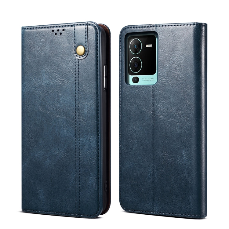 For vivo S15 Pro Oil Wax Crazy Horse Texture Leather Phone Case