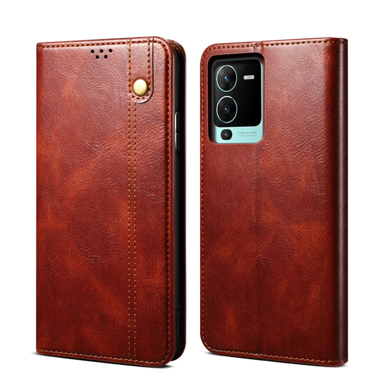For vivo S15 Oil Wax Crazy Horse Texture Leather Phone Case