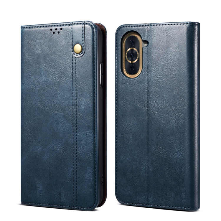 For Huawei Nova 10 4G Oil Wax Crazy Horse Texture Leather Phone Case