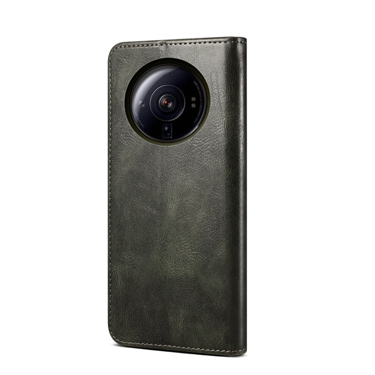 For Xiaomi 12S Ultra Oil Wax Crazy Horse Texture Leather Phone Case