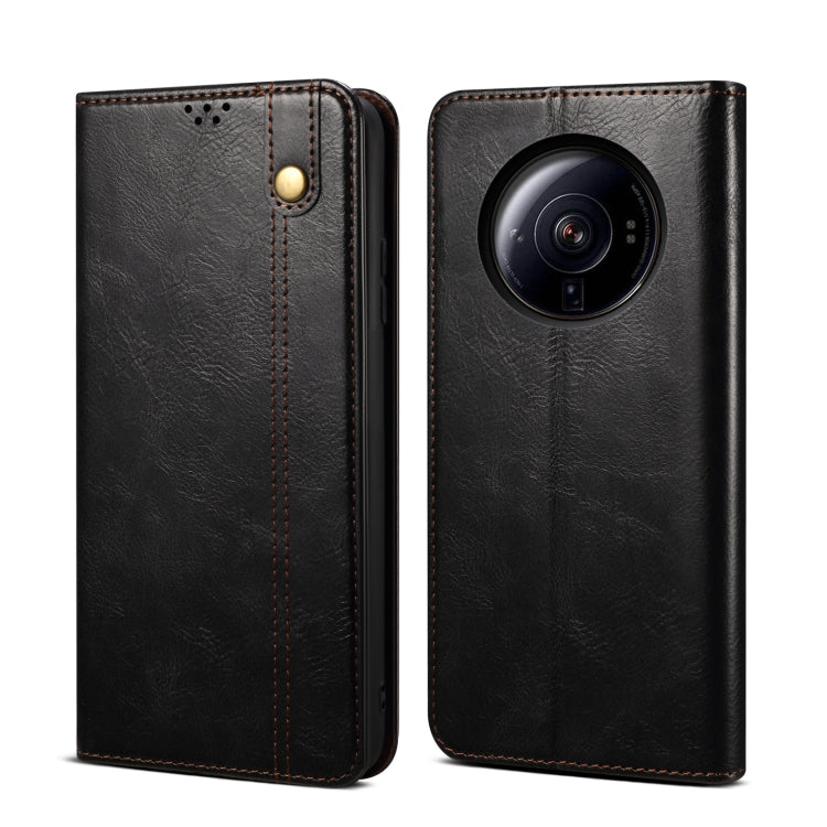 For Xiaomi 12S Ultra Oil Wax Crazy Horse Texture Leather Phone Case
