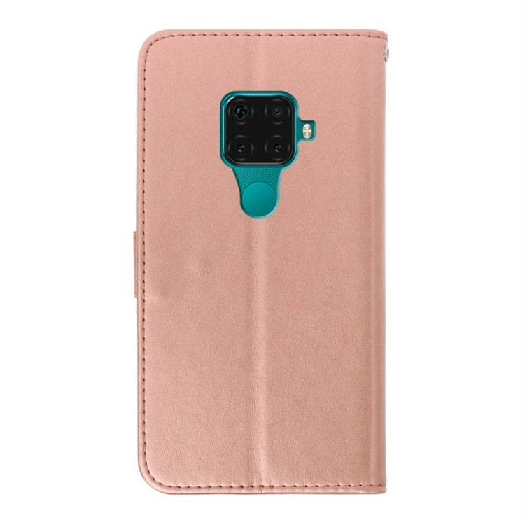 For Huawei Mate 30 Lite Diamond Encrusted Butterflies Love Flowers Pattern Horizontal Flip Leather Case with Holder & Card Slots & Wallet & Lanyard