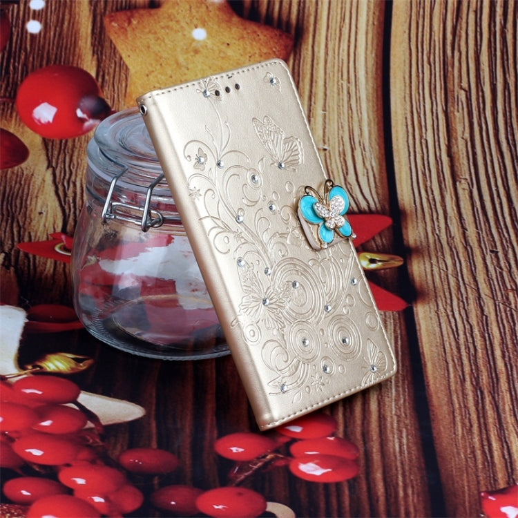 For Sony Xperia XZ4 Diamond Encrusted Butterflies Love Flowers Pattern Horizontal Flip Leather Case with Holder & Card Slots & Wallet & Lanyard