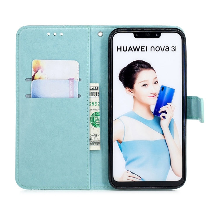 For Huawei Nova3 Diamond Encrusted Butterflies Love Flowers Pattern Horizontal Flip Leather Case with Holder & Card Slots & Wallet & Lanyard