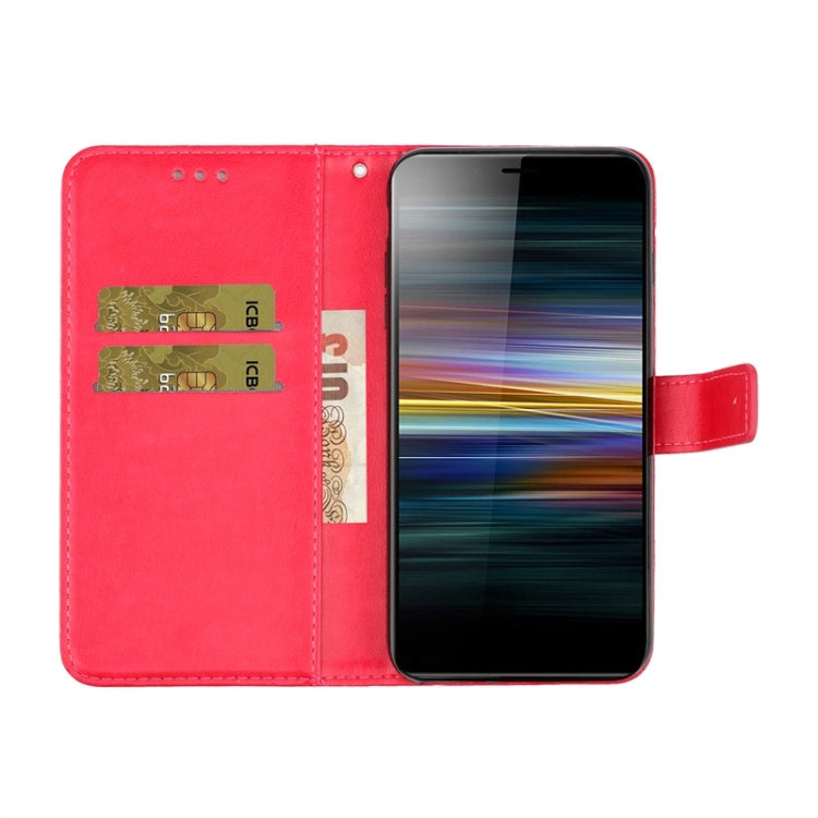 For Sony Xperia X20 Diamond Encrusted Butterflies Love Flowers Pattern Horizontal Flip Leather Case with Holder & Card Slots & Wallet & Lanyard