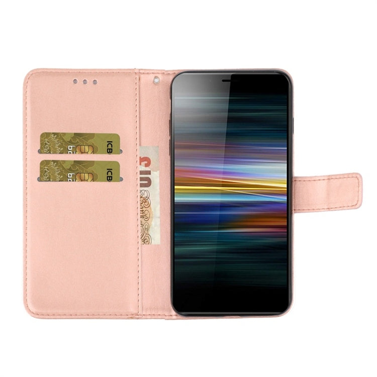 For Sony Xperia X20 Diamond Encrusted Butterflies Love Flowers Pattern Horizontal Flip Leather Case with Holder & Card Slots & Wallet & Lanyard