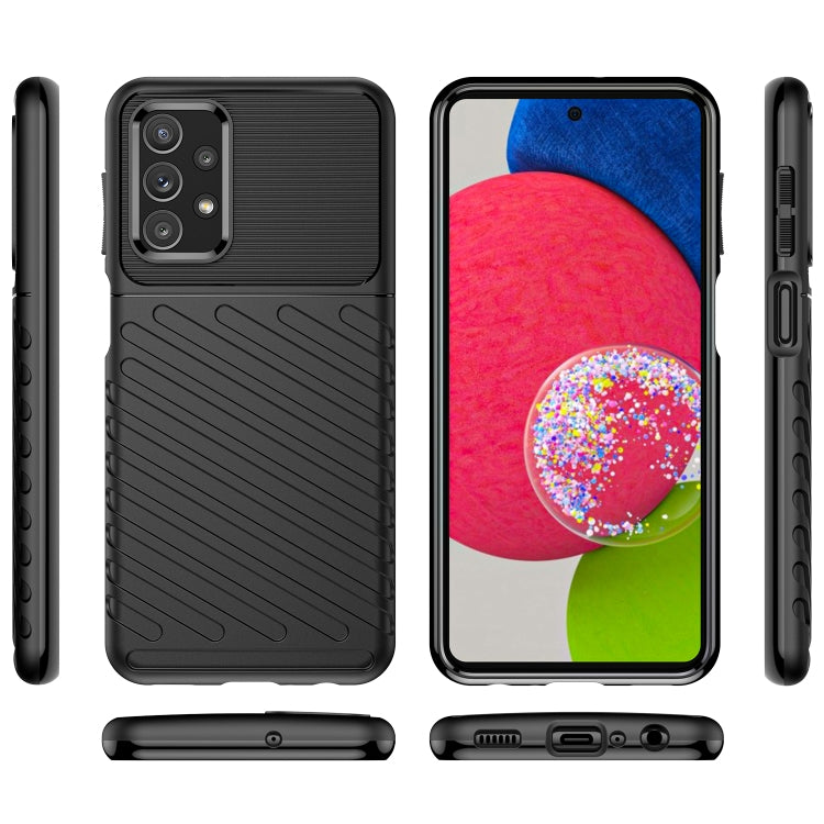 For Samsung Galaxy F13 Thunderbolt Shockproof TPU Protective Soft Phone Case(Black)
