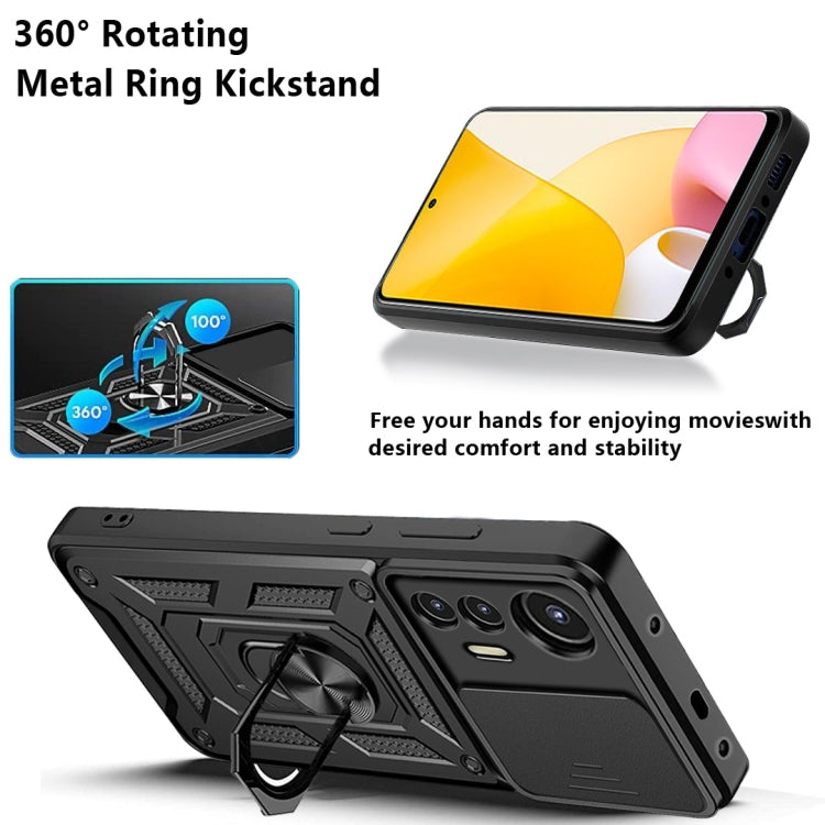 For Xiaomi 12 Lite Sliding Camera Design TPU + PC Phone Case