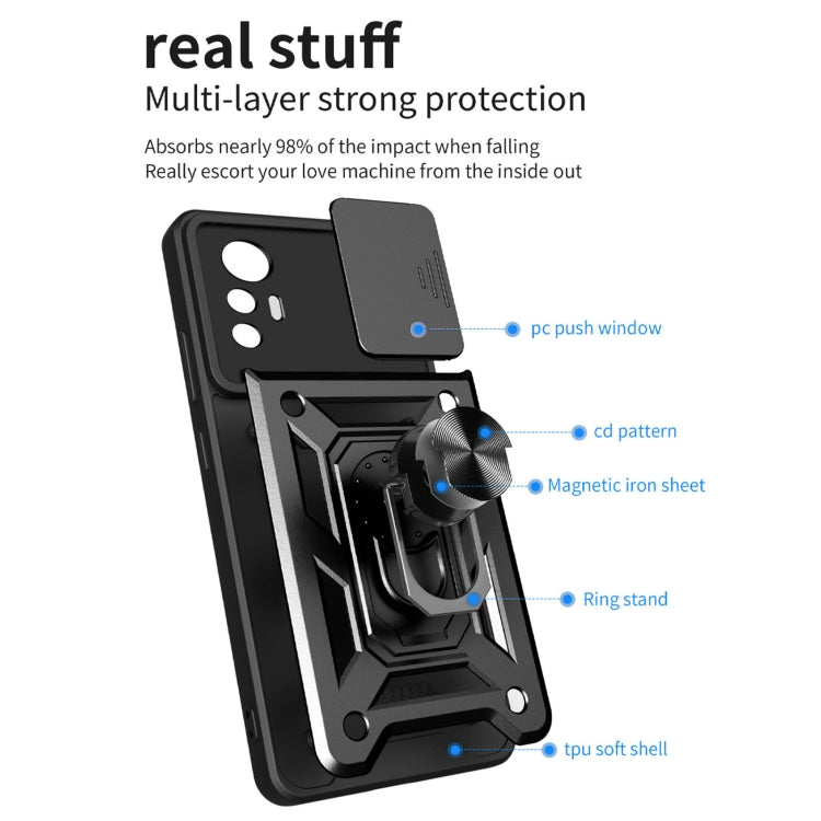 For Xiaomi 12 Lite Sliding Camera Design TPU + PC Phone Case